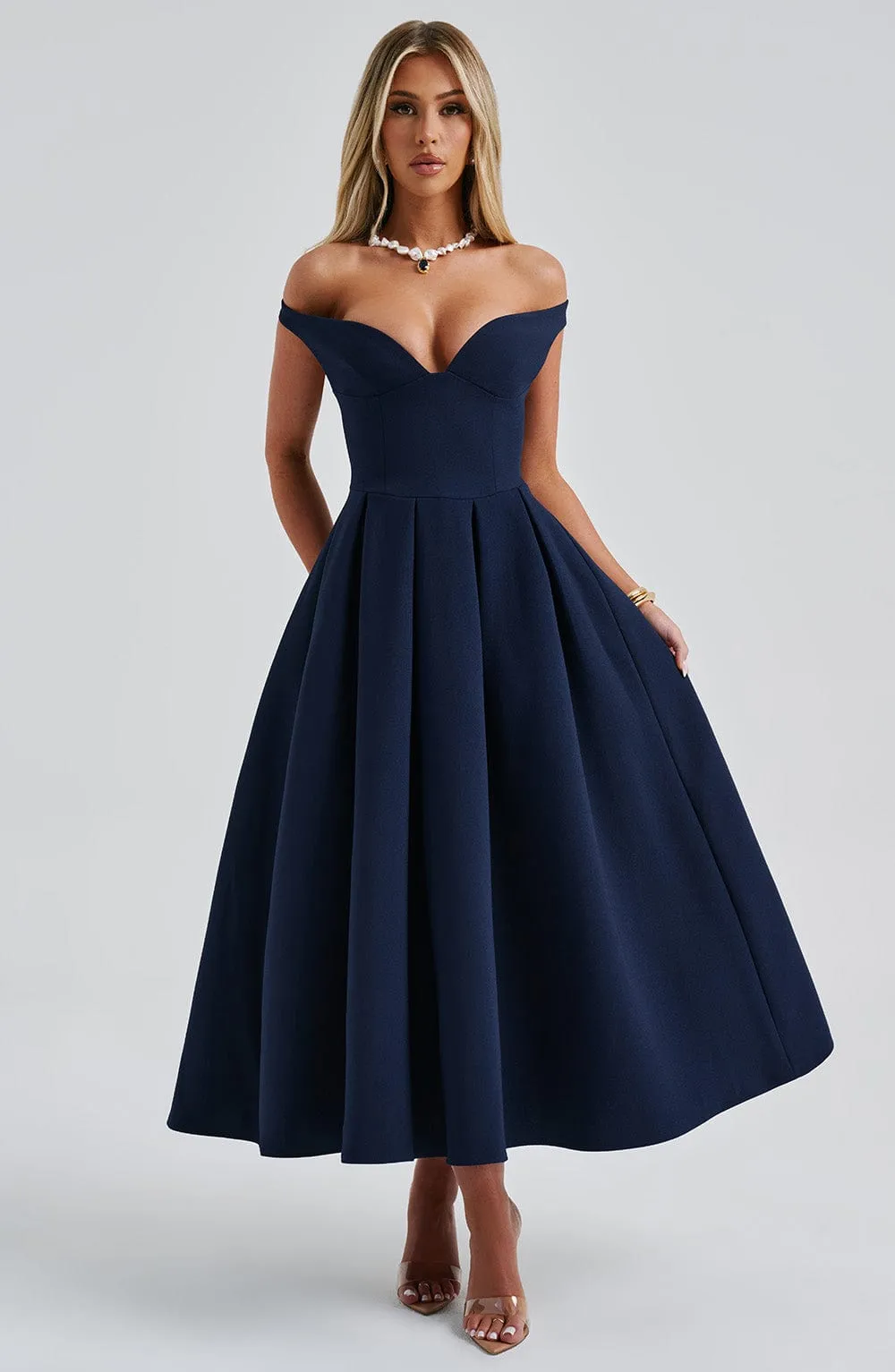 Lanetta Midi Dress - Navy