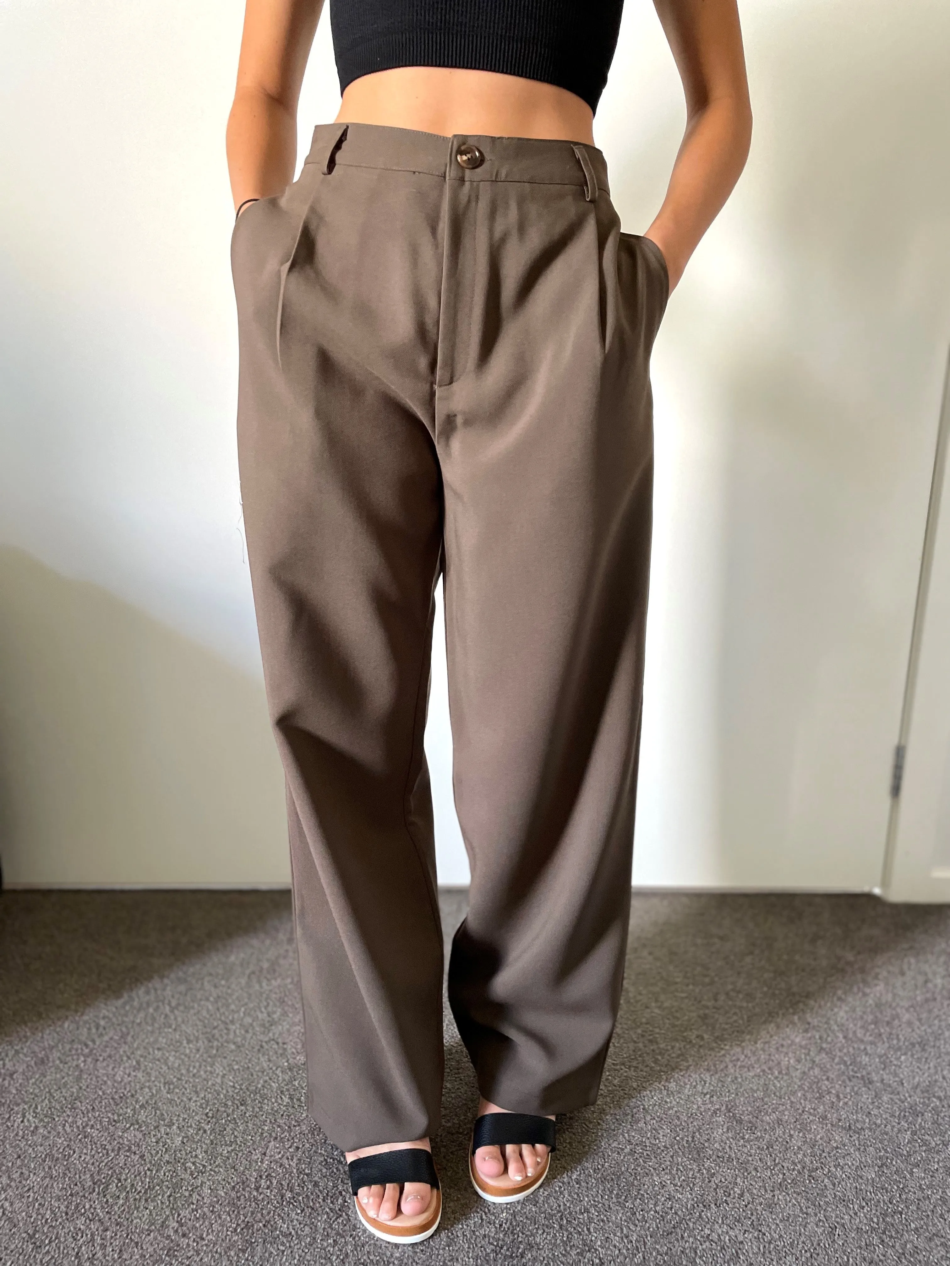 LARA High Waisted, Wide Leg Pants