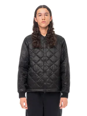 Light Quilted Bomber - Black