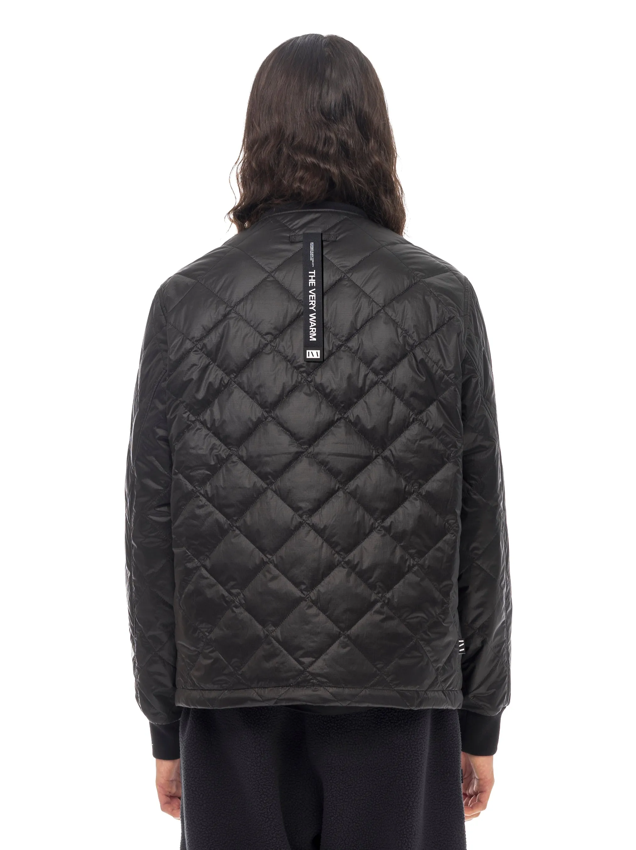 Light Quilted Bomber - Black