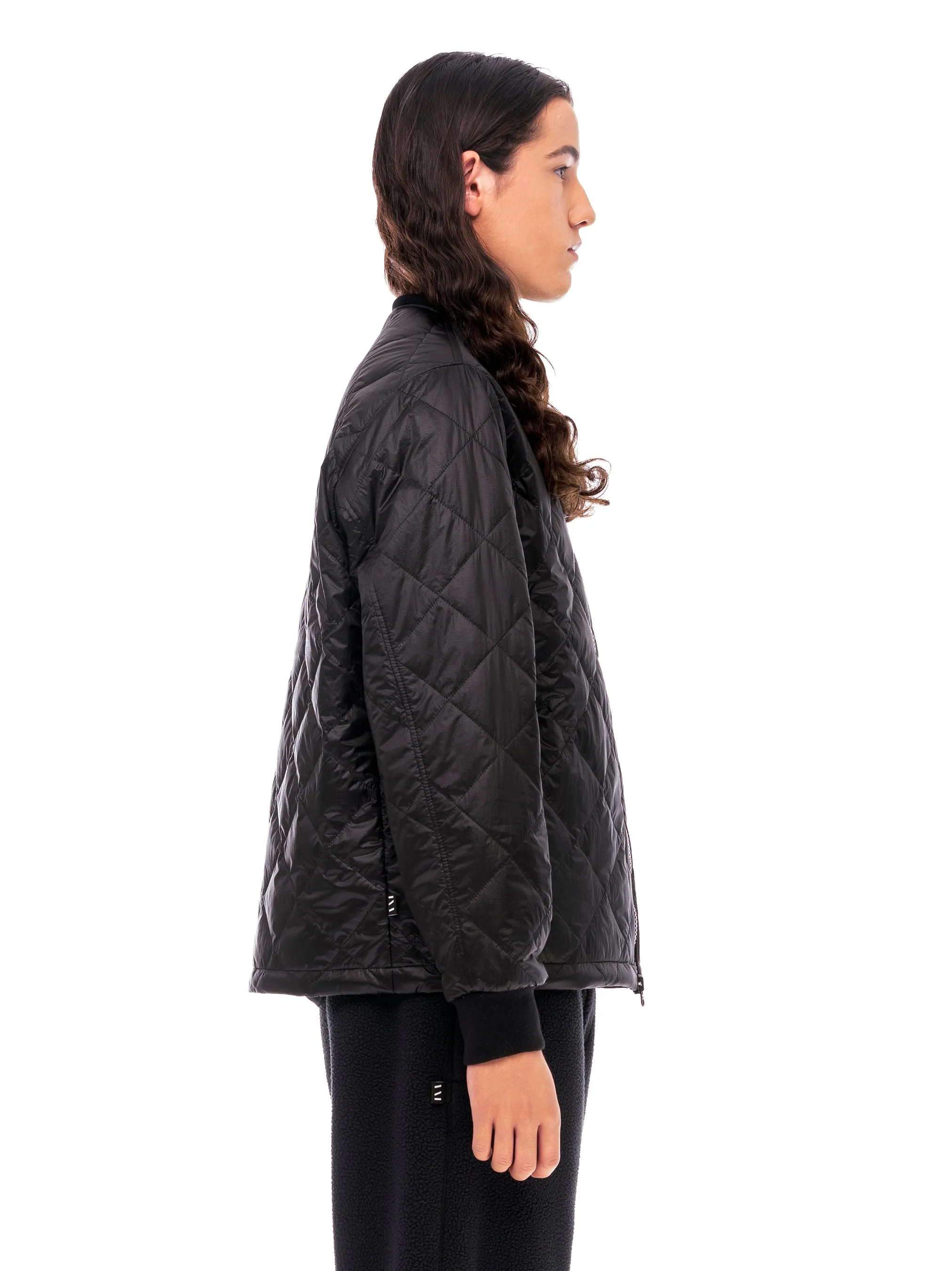 Light Quilted Bomber - Black