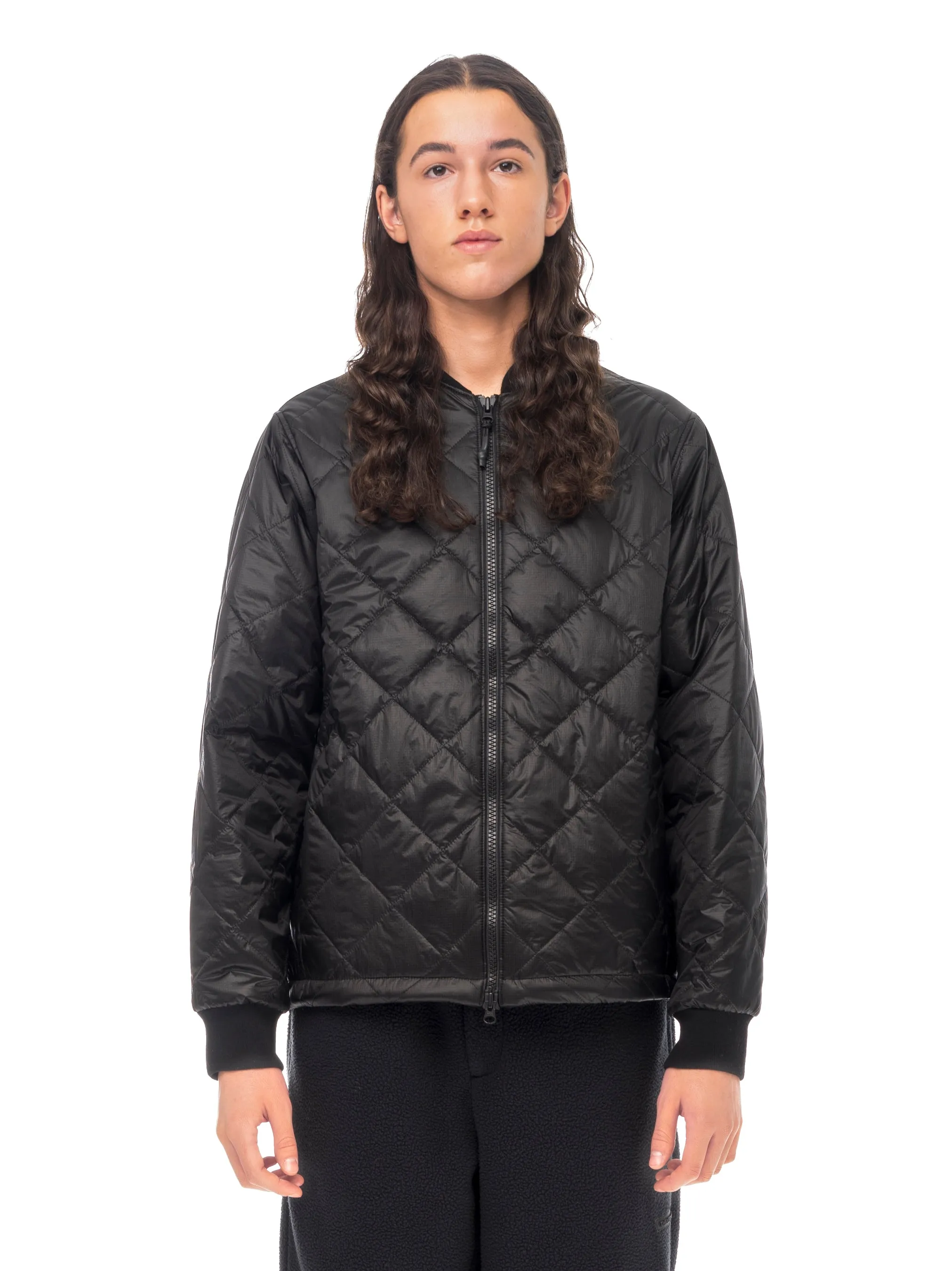 Light Quilted Bomber - Black