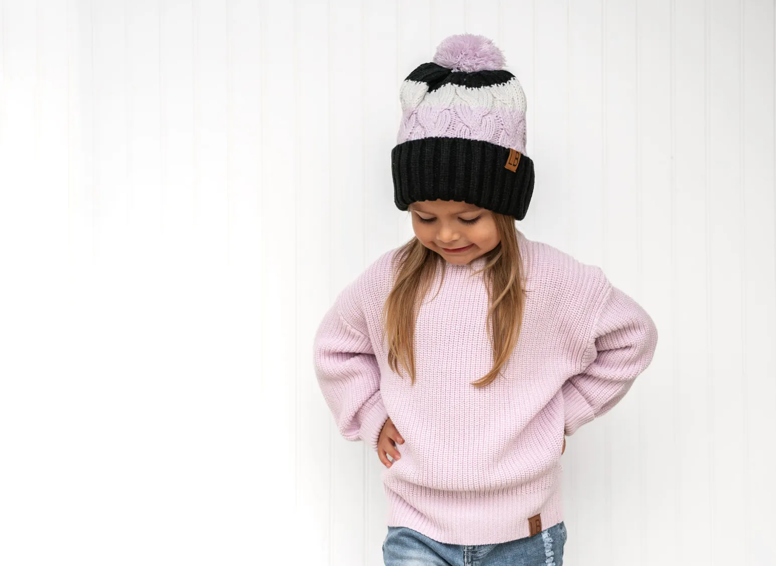 LITTLE BIPSY - Chunky Pom Beanie | Lavender