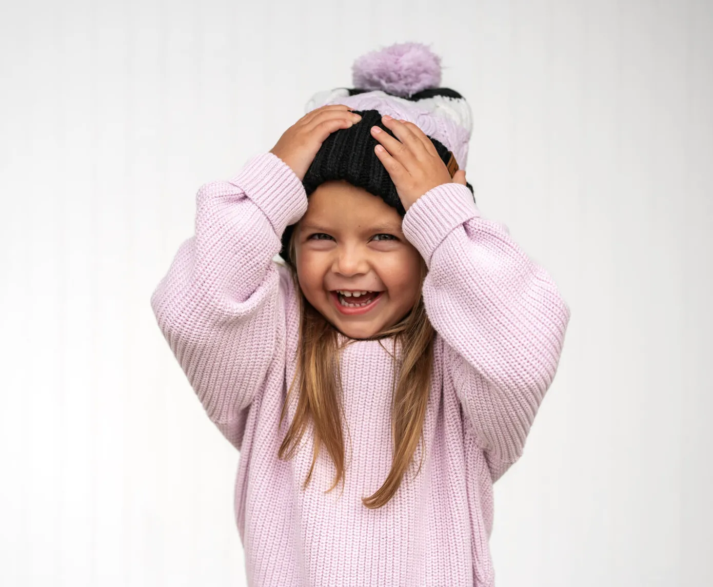 LITTLE BIPSY - Chunky Pom Beanie | Lavender