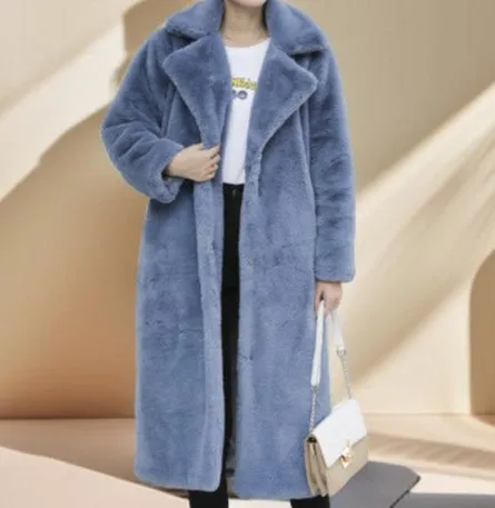 Long Faux Fur Coat- WInter long coats for women