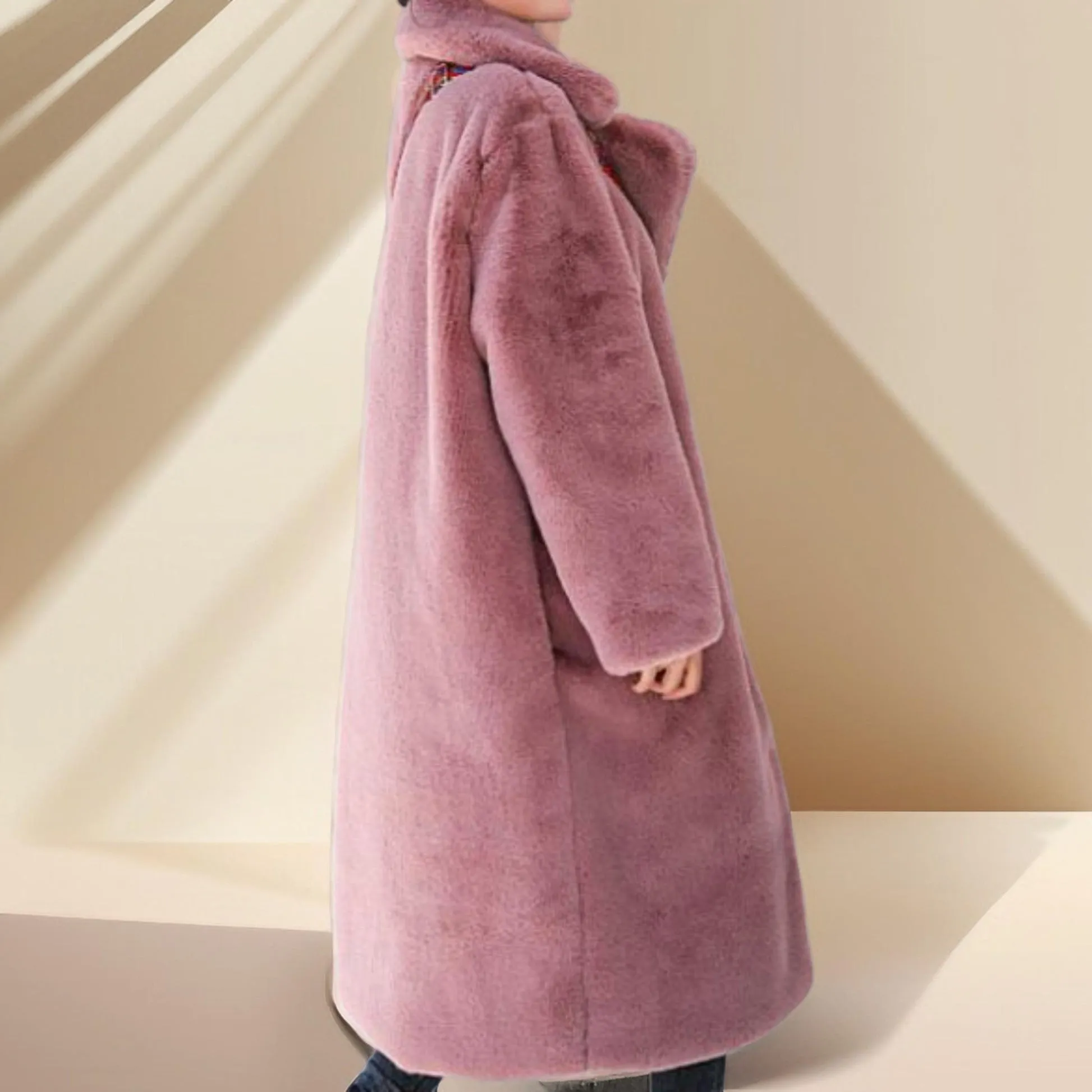 Long Faux Fur Coat- WInter long coats for women