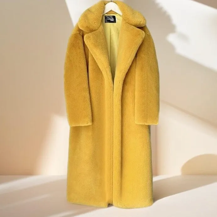 Long Faux Fur Coat- WInter long coats for women