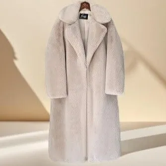 Long Faux Fur Coat- WInter long coats for women