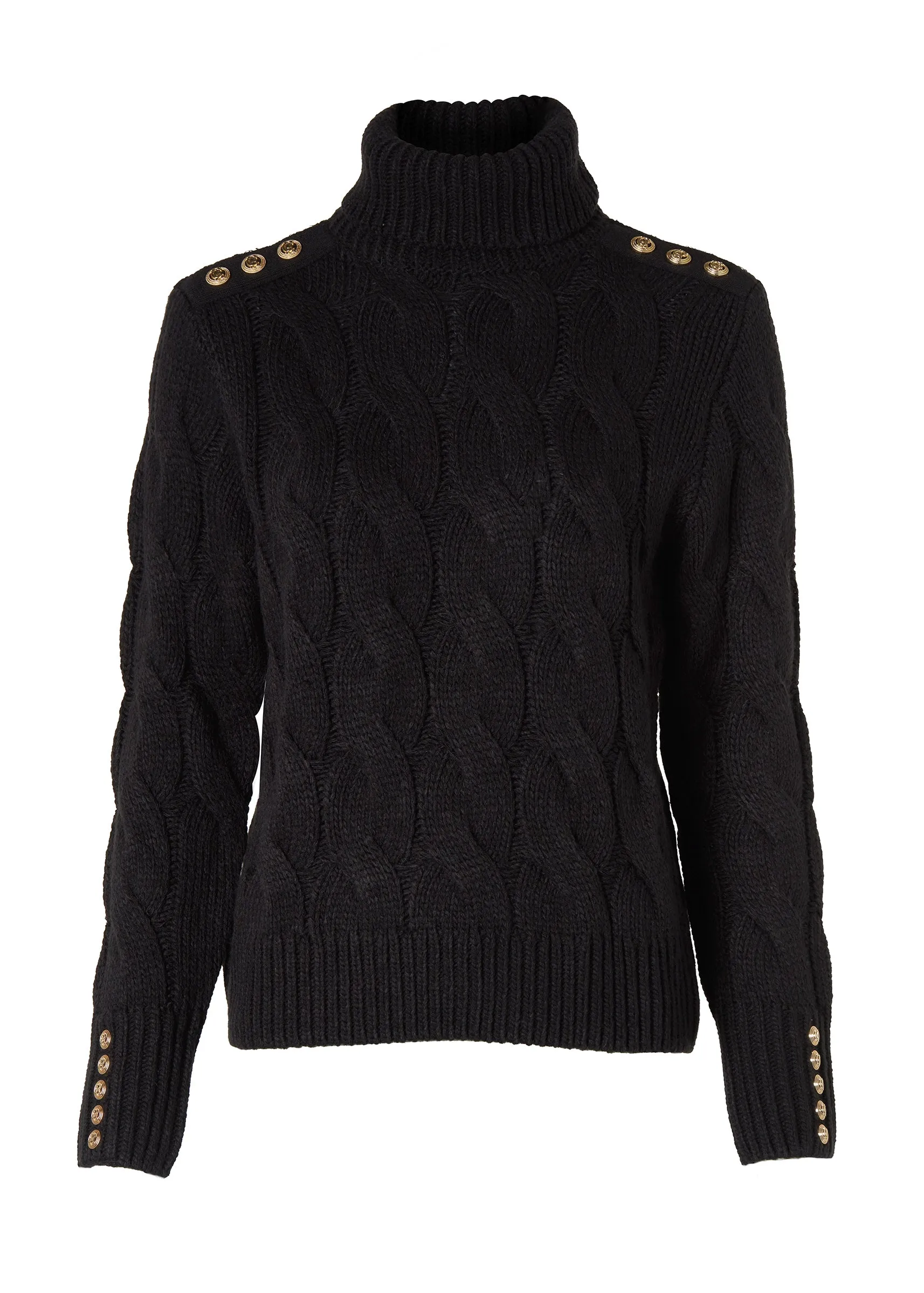 Lucia Roll Neck Knit (Black)