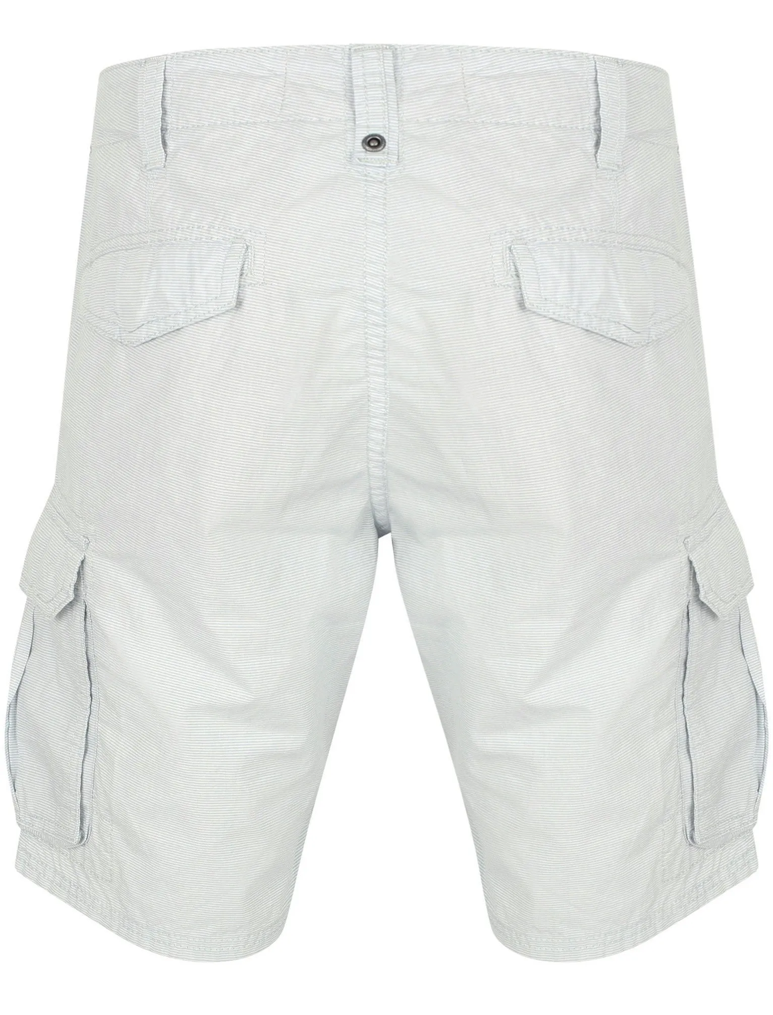 Marrison Striped Cargo Cotton Shorts In Laundered Blue - Tokyo Laundry