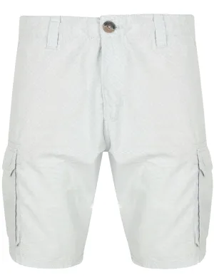 Marrison Striped Cargo Cotton Shorts In Laundered Blue - Tokyo Laundry