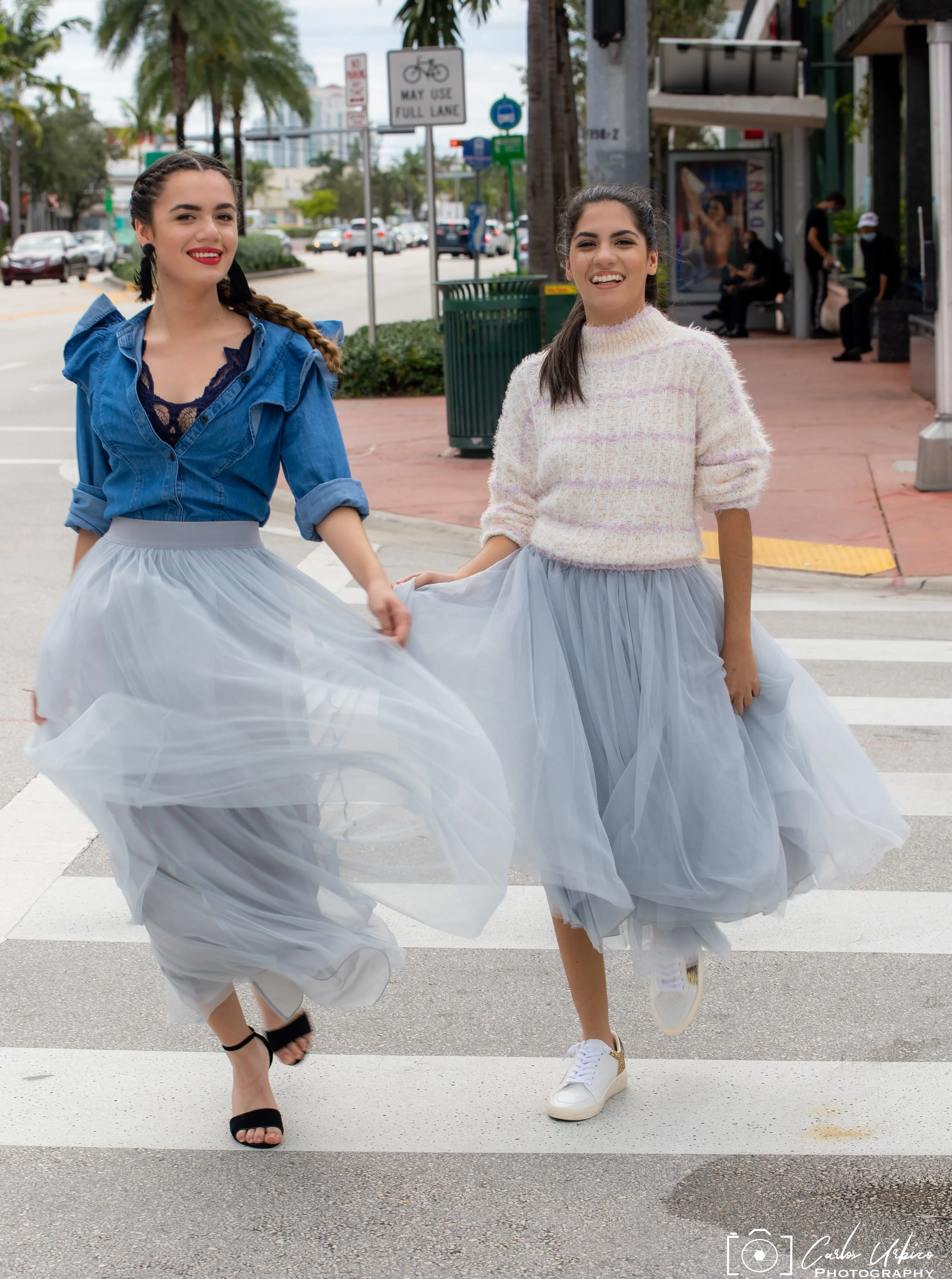 Midi Light Gray Tulle Skirt