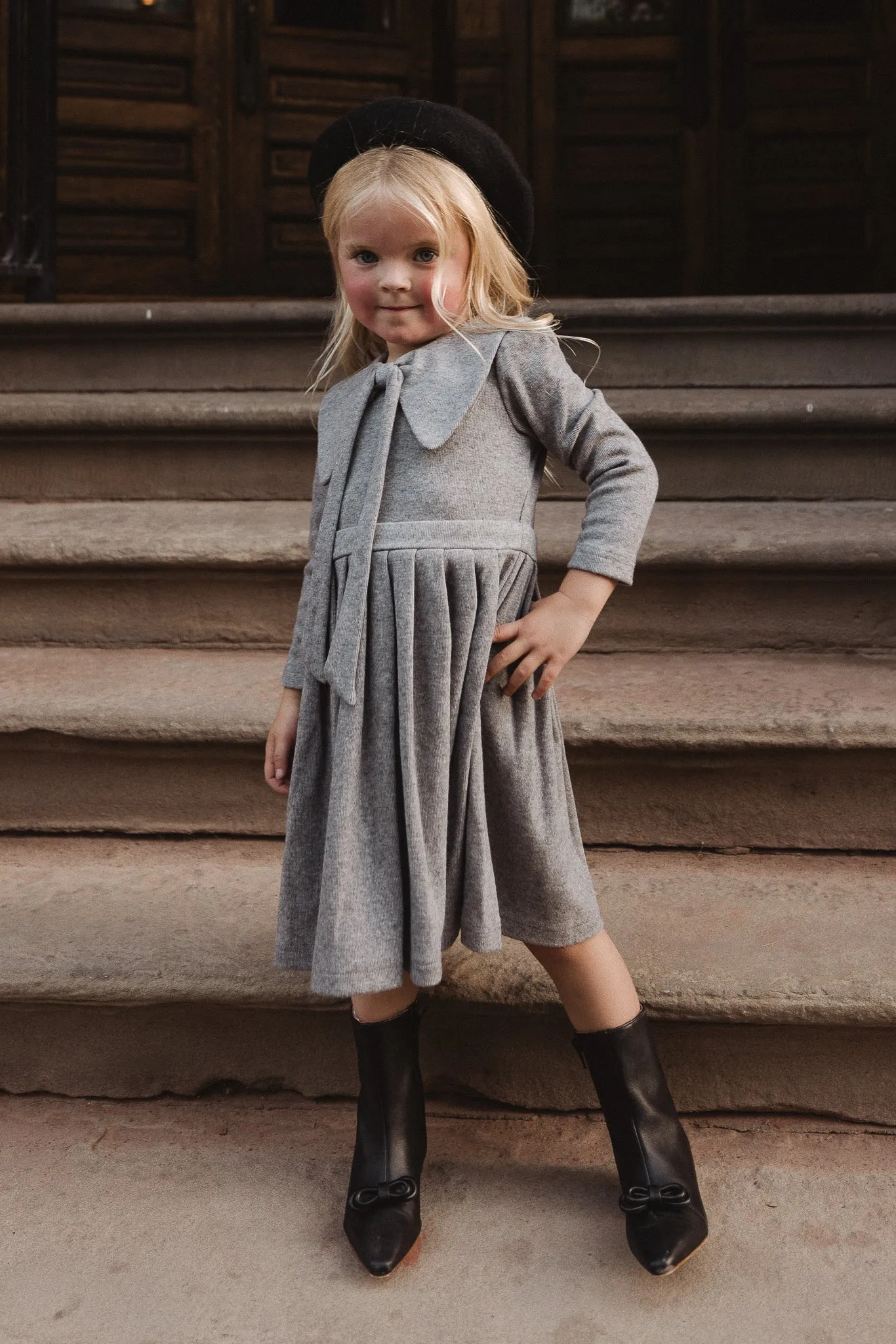 Mini Beau Dress in Gray - FINAL SALE