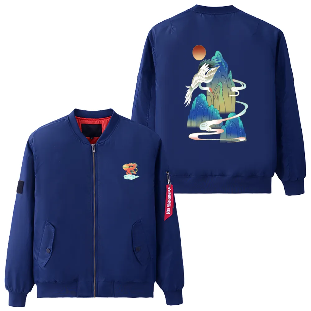 Mount Fuji Asian Art Bomber Jacket