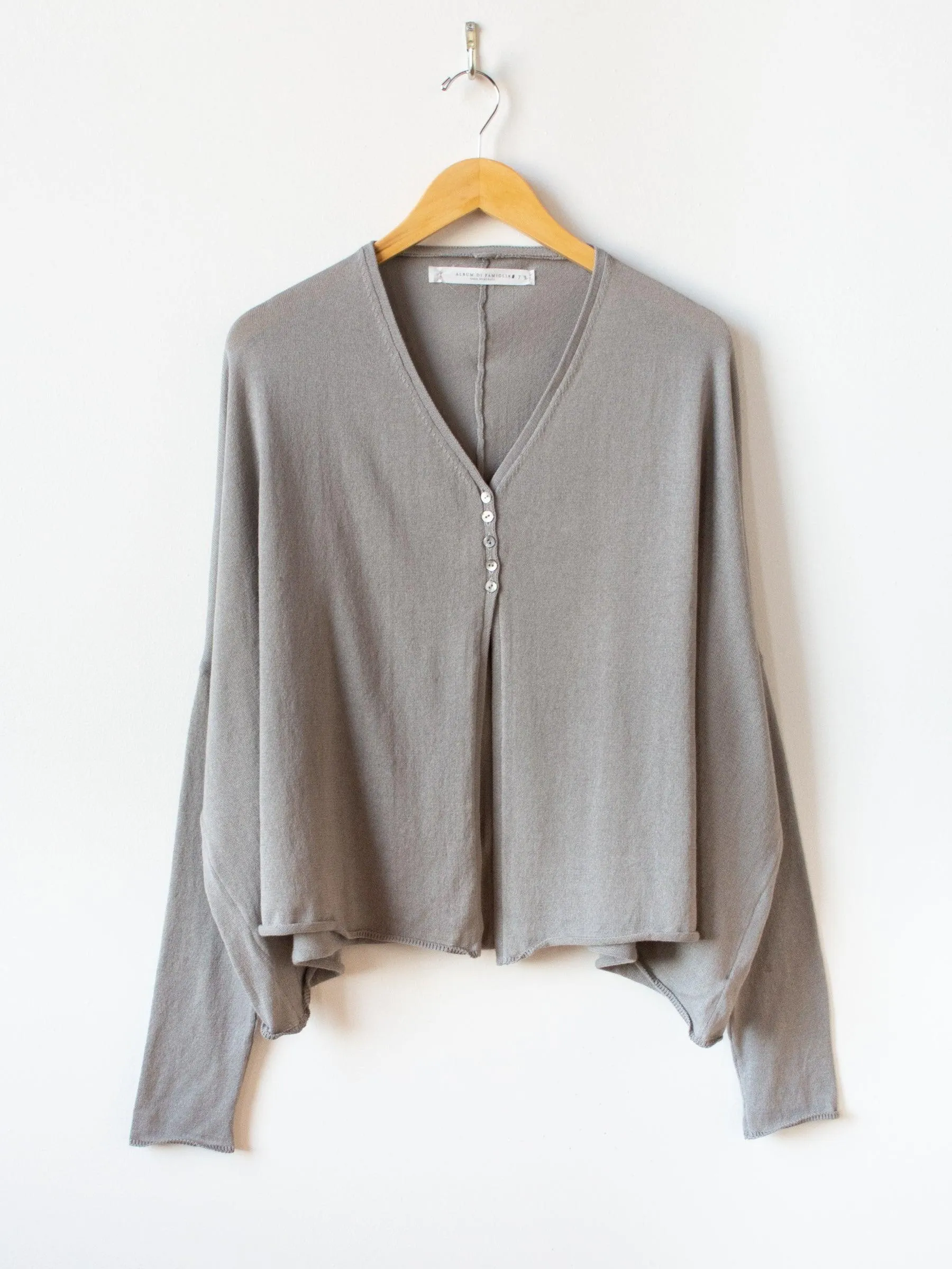 Oversized Knitted Cardigan - Gray