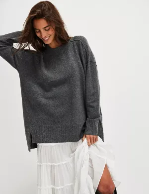 Phoebe Pullover, Dark Heather Grey