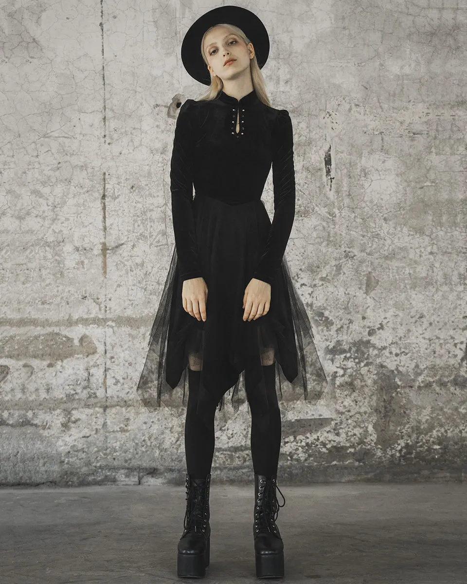 Punk Rave Daily Life Urban Occult Retrogothic Velvet Witch Dress