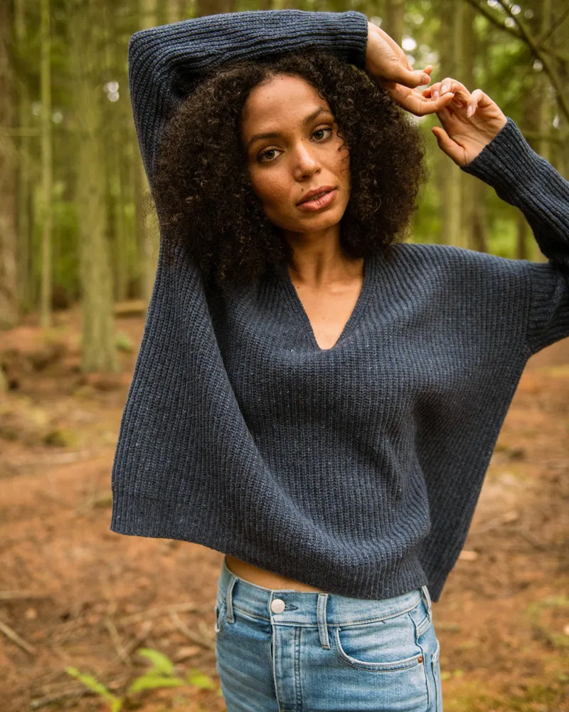 Recycled Wool V-Neck Sweater