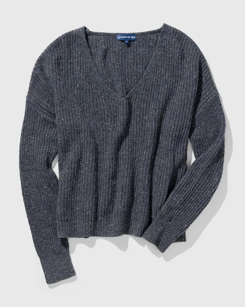 Recycled Wool V-Neck Sweater