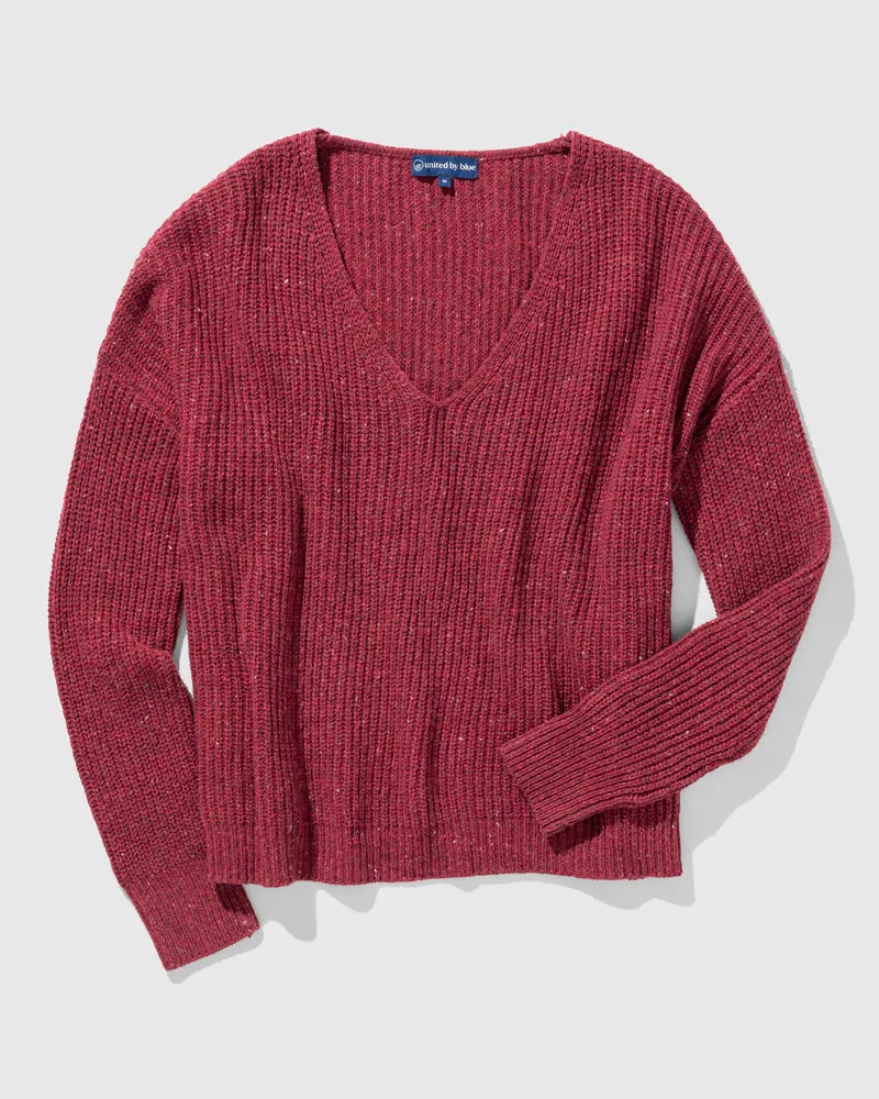 Recycled Wool V-Neck Sweater