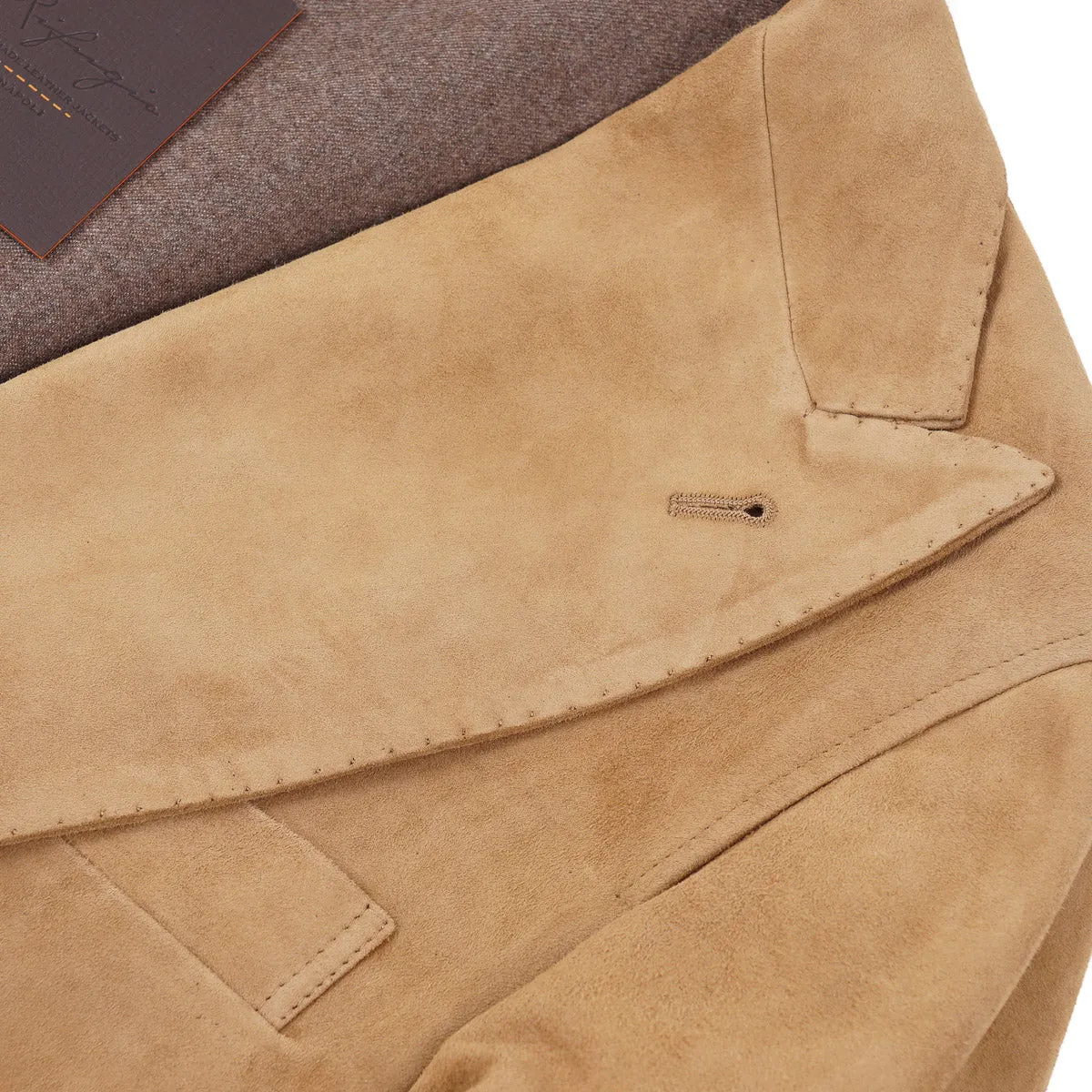 Rifugio Wool-Lined Lambskin Suede Blazer