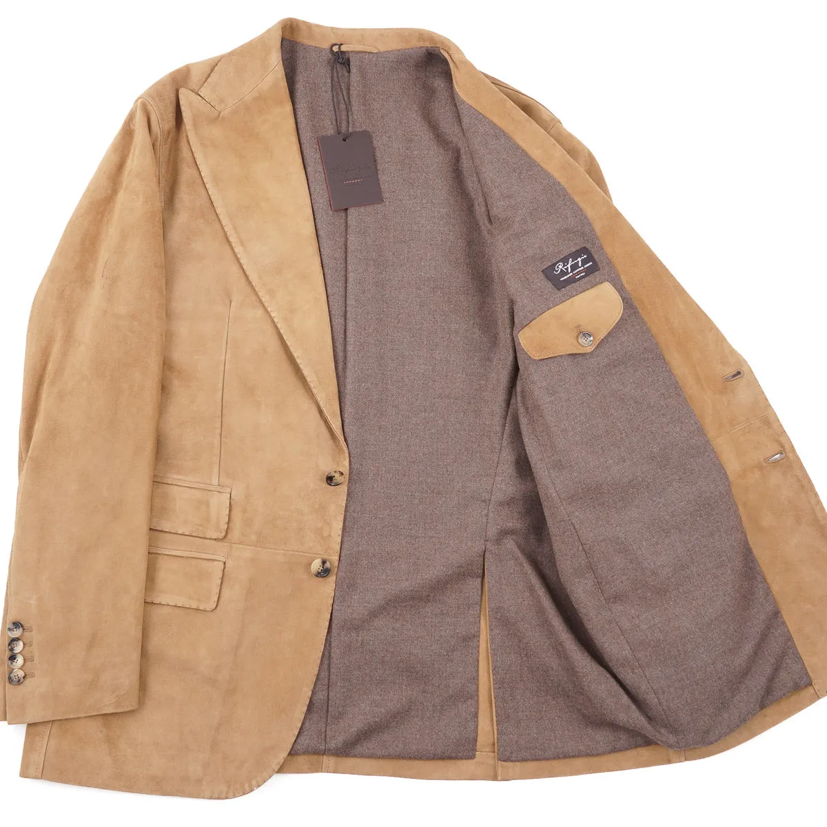 Rifugio Wool-Lined Lambskin Suede Blazer