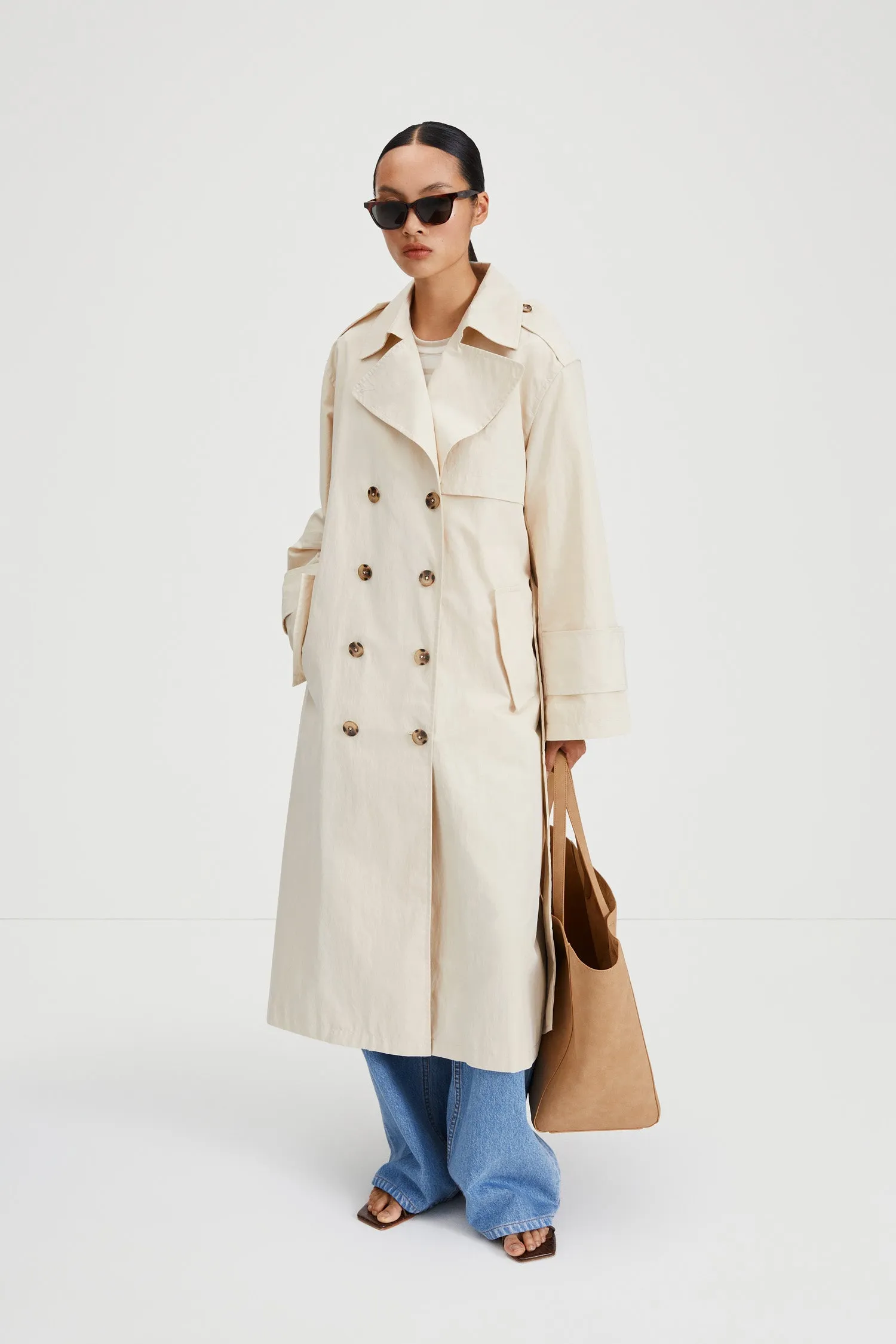 SIENA TRENCH COAT - IVORY