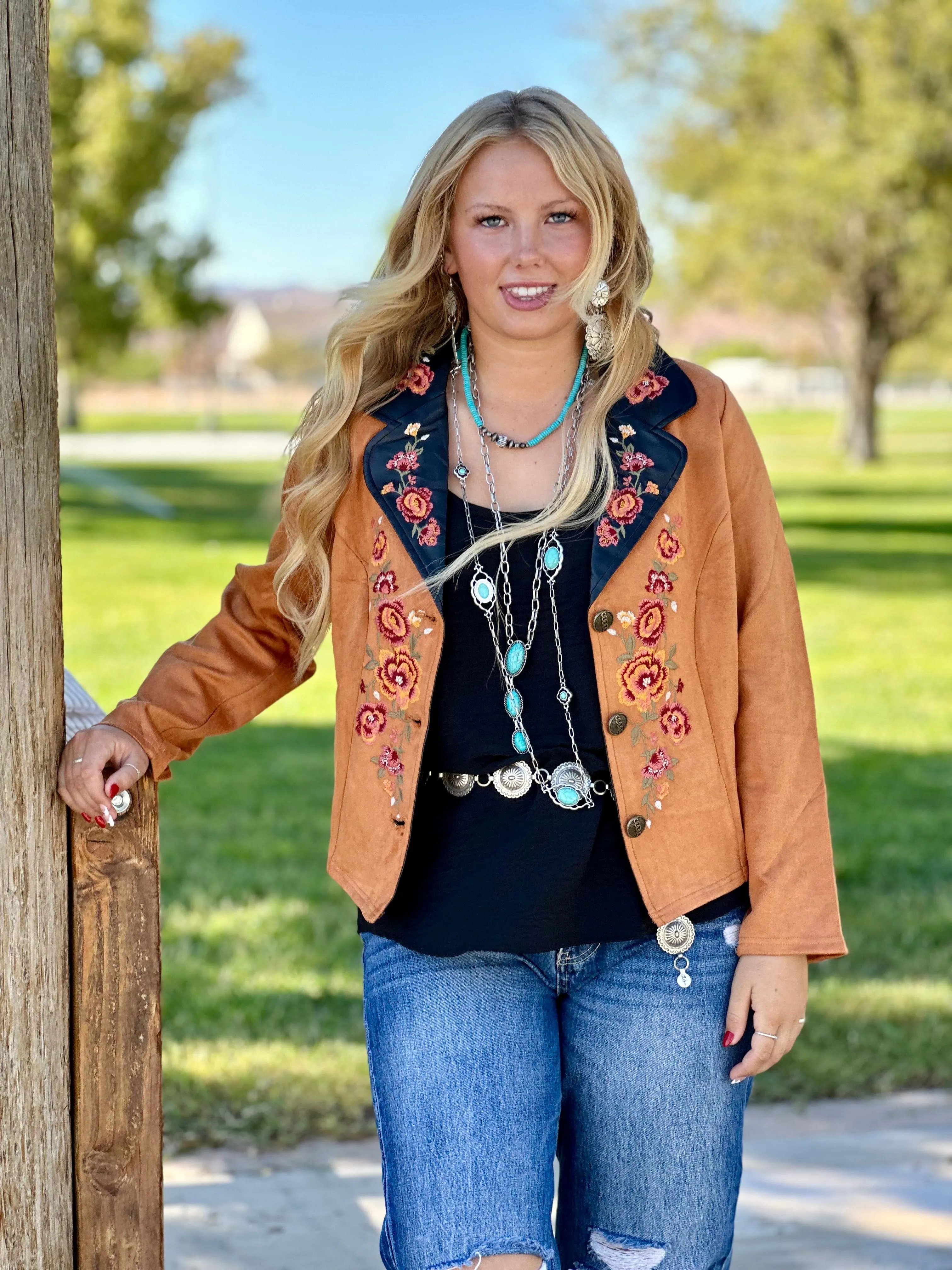 The Cheyenne Bluffs Embroidered Blazer