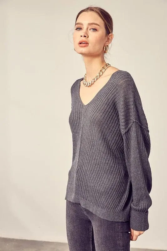 The Shift V Neck Knit Top