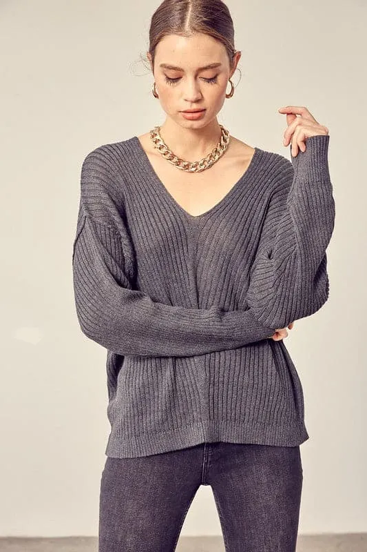 The Shift V Neck Knit Top