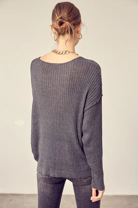 The Shift V Neck Knit Top