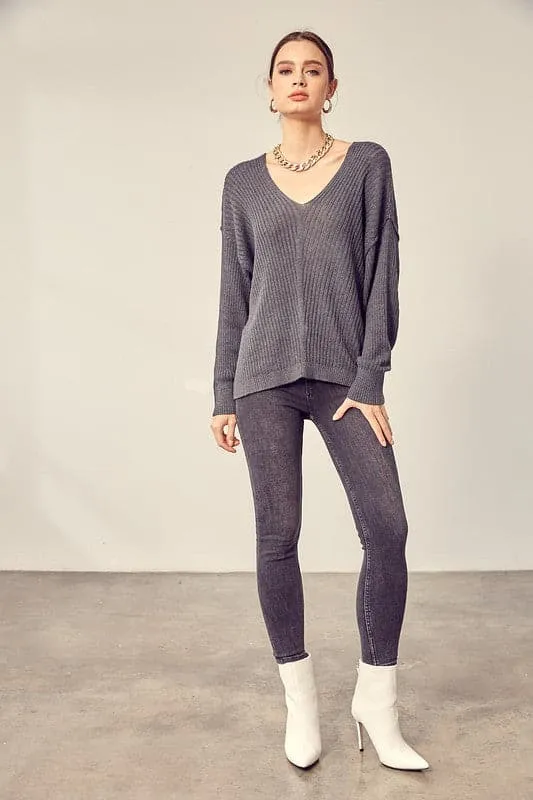 The Shift V Neck Knit Top