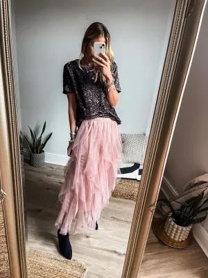 Tulle Layered Mesh Skirt