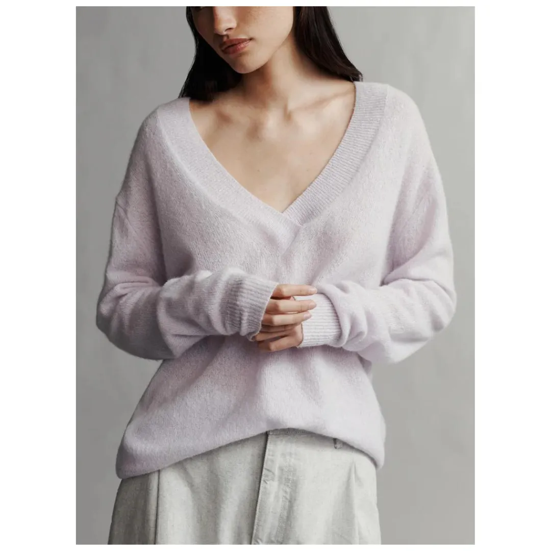 Violet Deep V Sweater