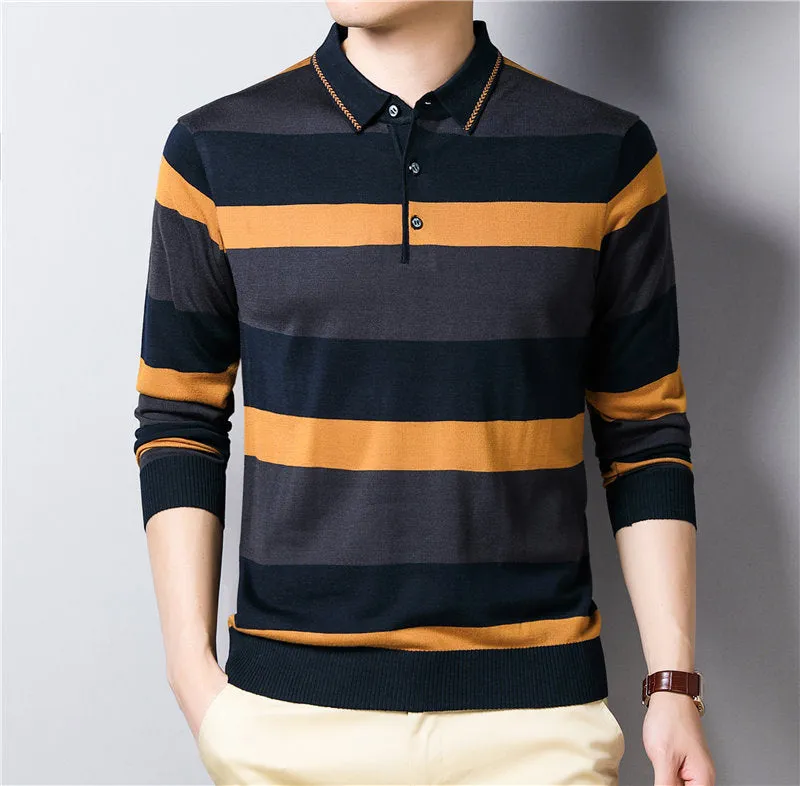 West Louis™ Polo Striped Knitwear Pullover