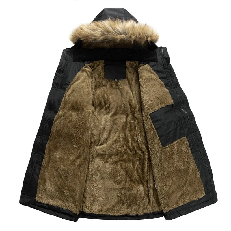 West Louis™ Winter Alpine Polar Thick Windproof Fur Hooded Parka