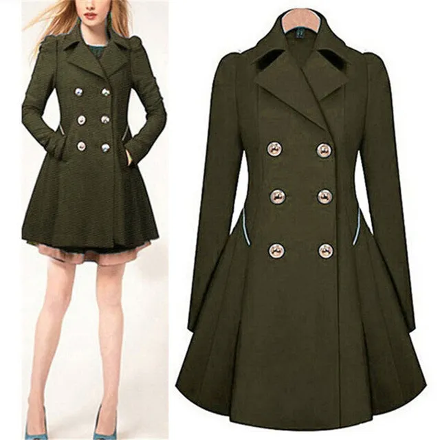 Winter Trench Coat 2017 Hot Sale Womens Coat Classic waist was thin coat Windbreaker Women Trench  Female Long Sleeve Overcoat