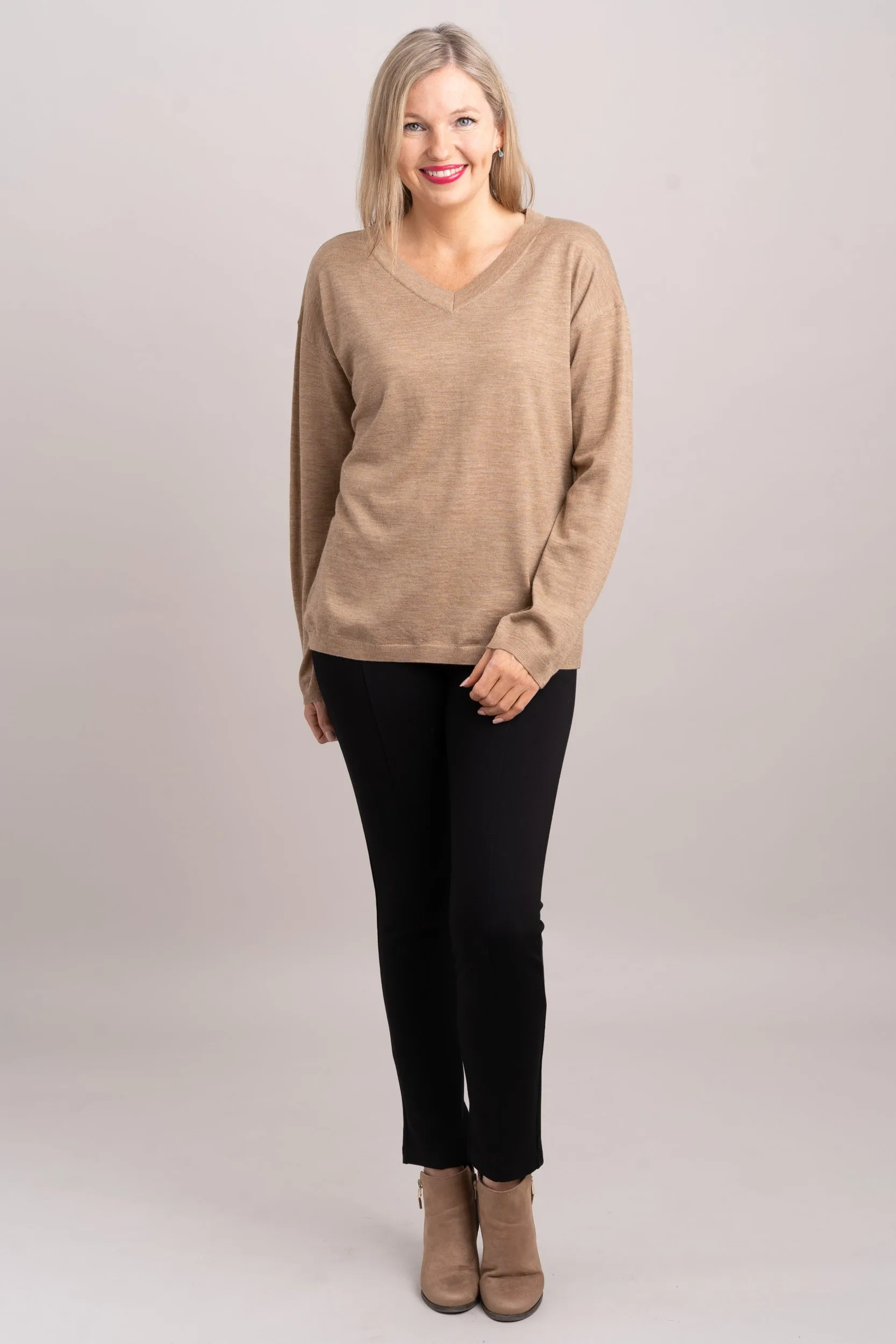 Wishes Sweater, Tanhide, 100% Merino Wool