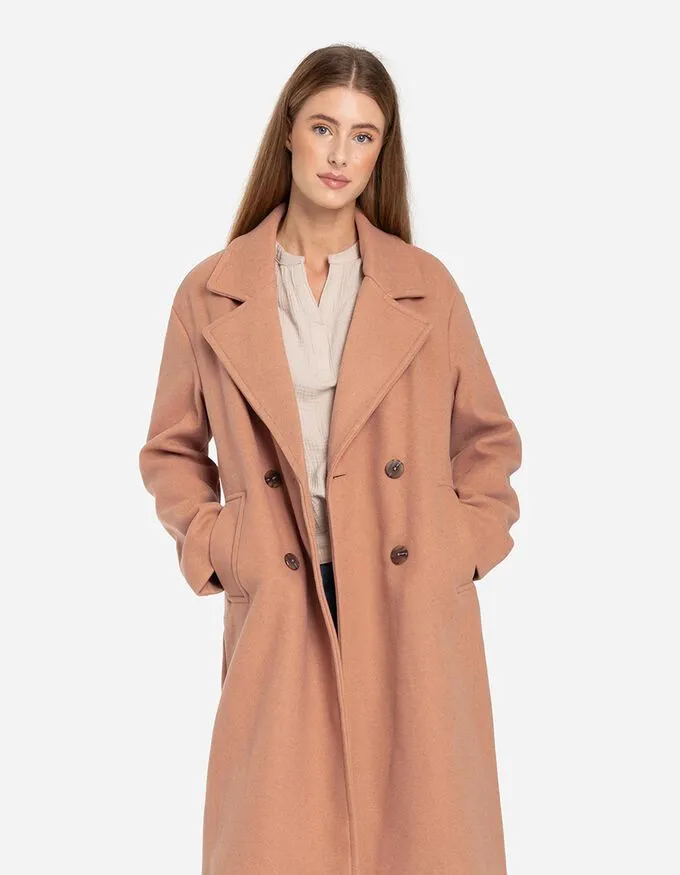 Women's Casual Double-Breasted Long Classic Winter Trench Coat | Ideal for Autumn/Winter