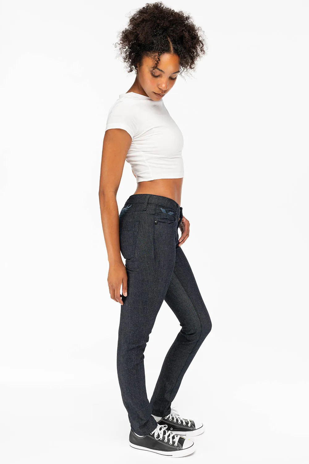 WOMENS CLASSIC 5 POCKET SKINNY JEANS IN RAW