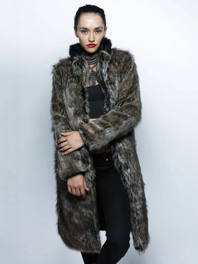 Women's Long Faux Fur Coat | Dire Wolf