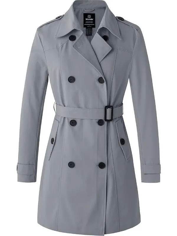 Women's Waterproof Double-Breasted Trench Coat 33992