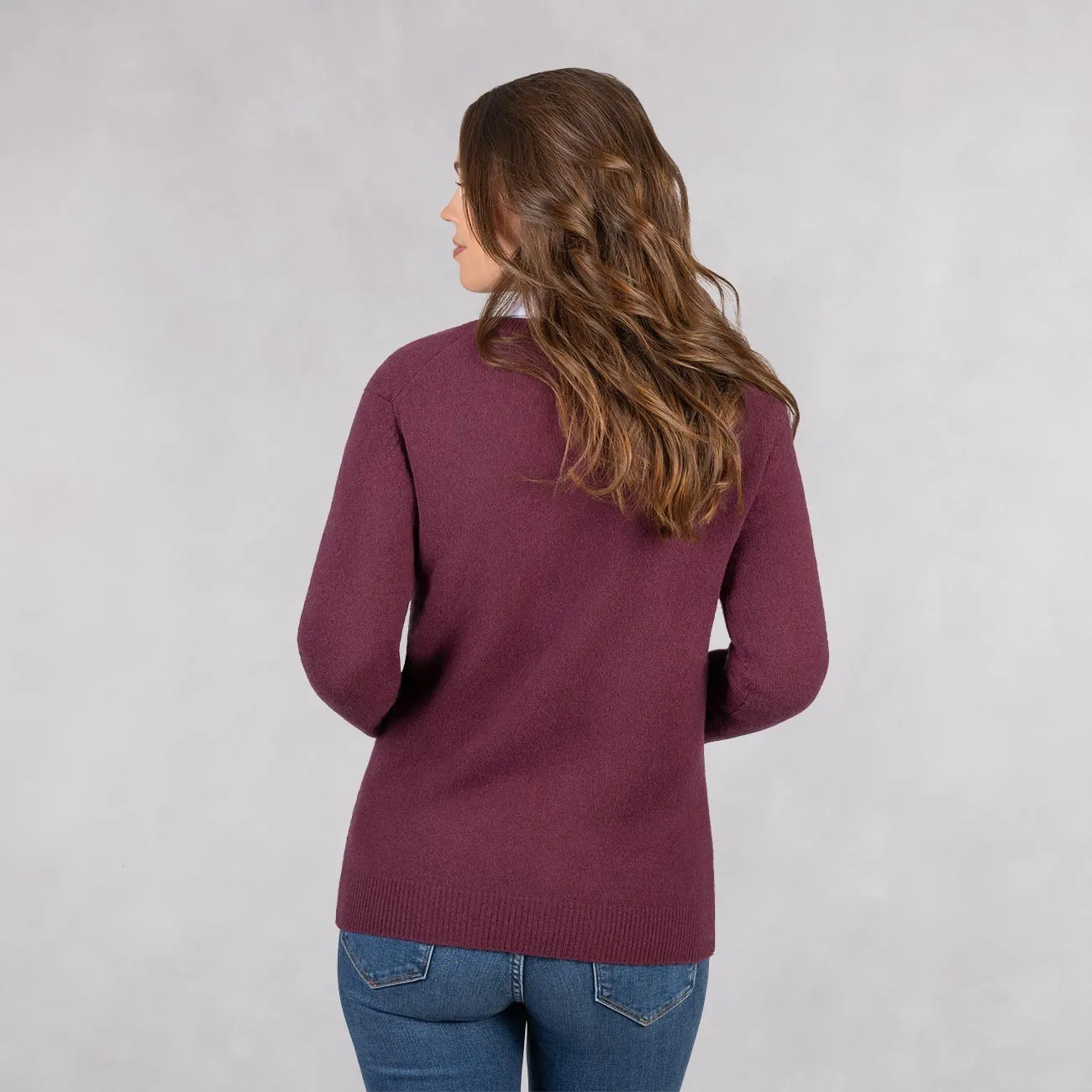 Wool Pullover V Neck Women