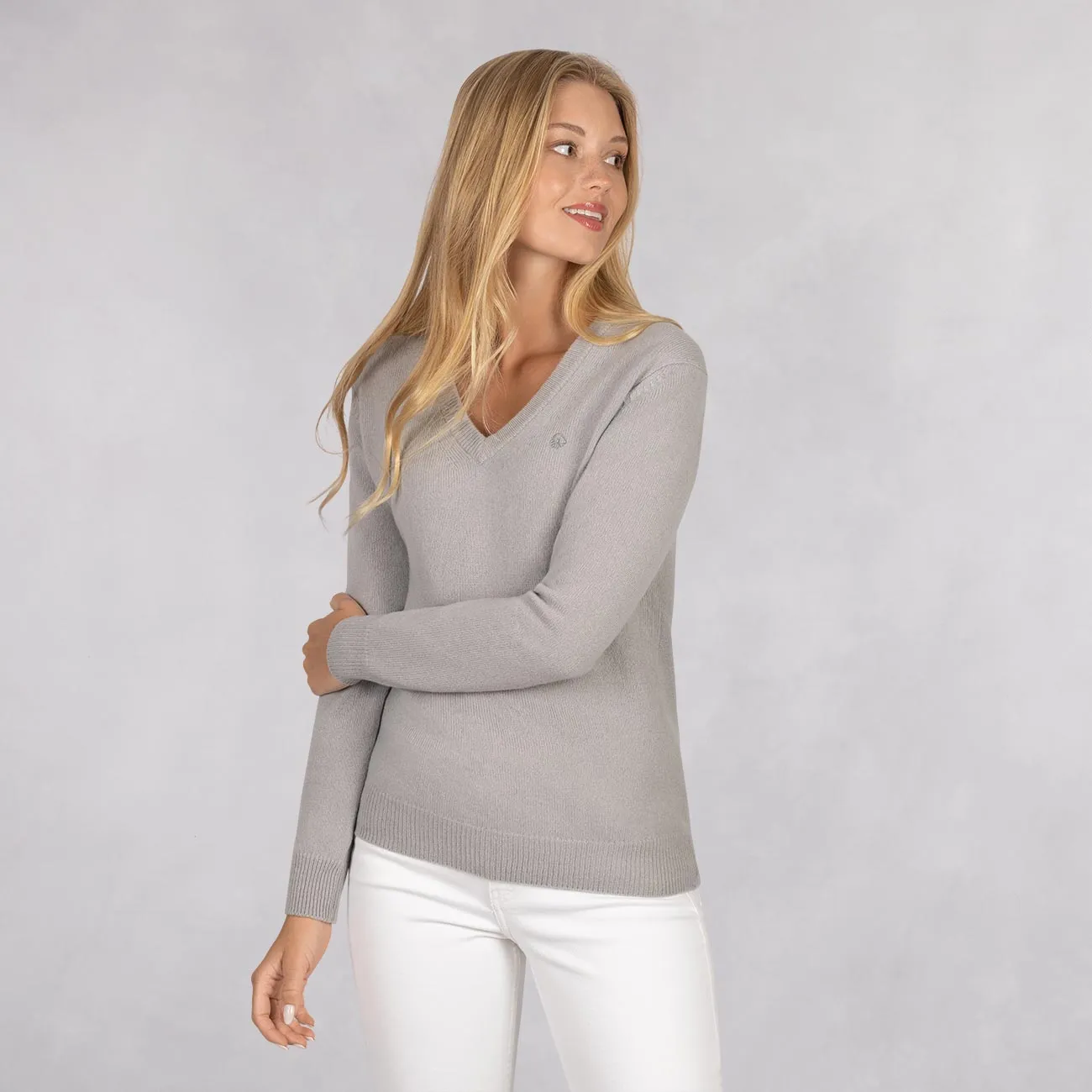 Wool Pullover V Neck Women